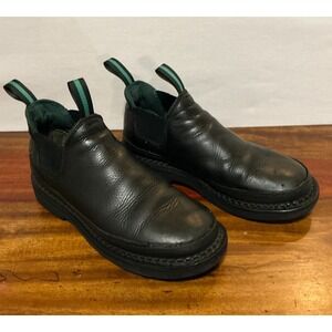 Georgia Boot‎ GR270 Giant Romeo Shoes Mens 7 Black Leather Slip Oil Resistant